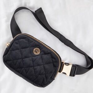 Velvet Quilted Belt Bag